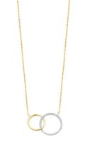 Silver Rose -CH2047G -Ketting -925 Zilver 14 karat verguld -Cubic Zirkonia