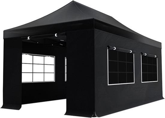 Easy up 3x6m zwart luxe partytent opvouwbaar | bol.com