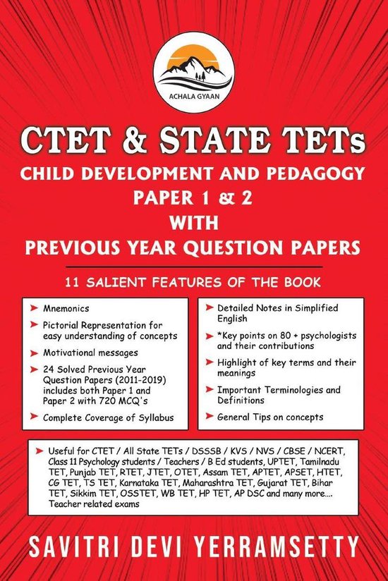 CTET & State TETs: Child Development and Pedagogy Paper 1 & 2 with ...
