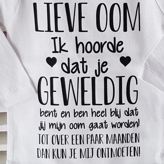 Keukenschort met grappige tekst bedrukt cadeau| katoenen Barbecueschort Keuken BBQ Schort Kookschort Kokschort Lieve oom Ik hoorde dat je geweldig bent worden | aankondiging bekendmaking zwangerschap cadeau voor de liefste aanstaande