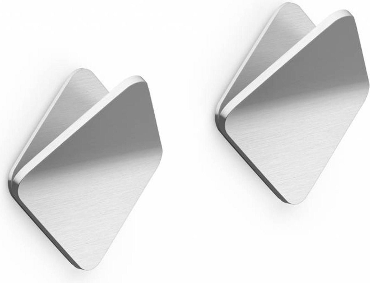 Zack Olfo handdoekhaak vierkant set/2cm RVS Mat