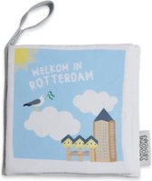 Zacht Babyboekje Rotterdam - fairly made - in geschenkverpakking van kraft karton - duurzaam en origineel kraamcadeau