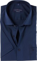 CASA MODA comfort fit overhemd - korte mouw - donkerblauw - Strijkvrij - Boordmaat: 40