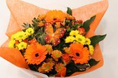 25 boeketjes bloemen Biedermeier oranje