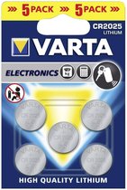 Varta - Varta CR2025 Lithium Knoopcel Batterijen 5 Stuks - Altijd Garantie