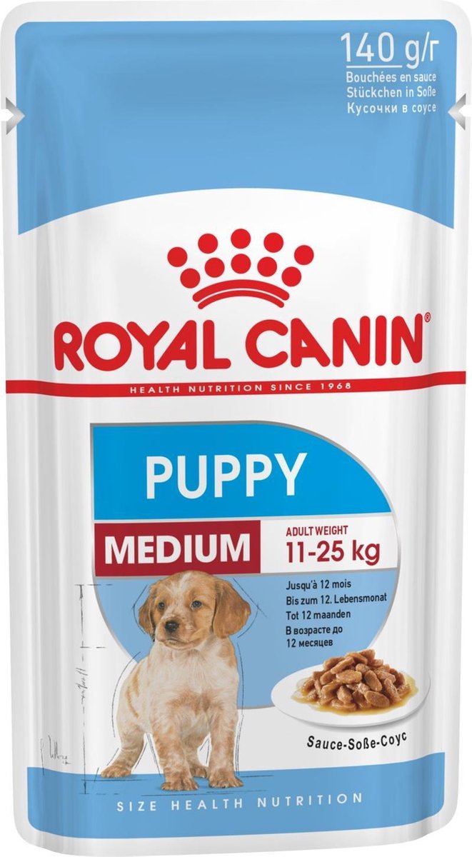 Royal Canin Shn Medium Puppy Pouch - Hondenvoer - 10 x 140 g | bol.com