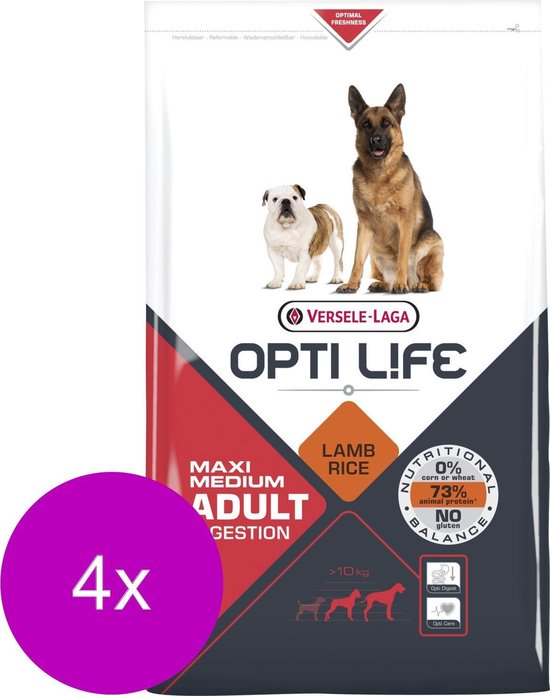 maat Grijp droefheid Opti Life Adult Digestion Medium-Maxi - Hondenvoer - 4 x 1 kg | bol.com