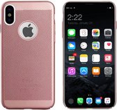 Colorfone iPhone X en Xs Hoesje Ros‚ Goud - Mesh Holes