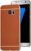 Hoesje CoolSkin Leather Hoesje voor Samsung S7 Edge Oranje