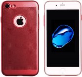 Colorfone iPhone 8 Plus Hoesje Rood - Mesh Holes