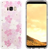 CoolSkin Flowers voor Samsung S8 Plus/Duos Plus Roze+Wit+Paars