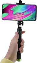 Shop4 - Samsung Galaxy A40 Selfie Stick Bluetooth Groen