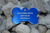 Keltora Pets Aluminium Hondenpenning Dark Blue KPBNDB-M