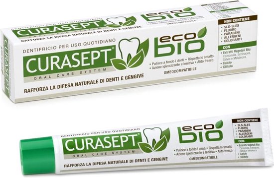 Curasept EcoBio Tandpasta - Tandpasta - 75ml - inclusief plant- en bloemextracten