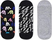 Happy Socks 3-Pack Liner | Sneaker Socks Hang Loose, Maat 41/46