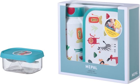 Mepal – Pop-up drinkfles + Lunchbox + fruitbox Campus – Animal Friends –  Drinkfles... | bol.com