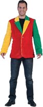 Funny Fashion - Limburg Kostuum - Limburgs Mooiste Jasje Man - rood,geel,groen - Maat 48-50 - Carnavalskleding - Verkleedkleding