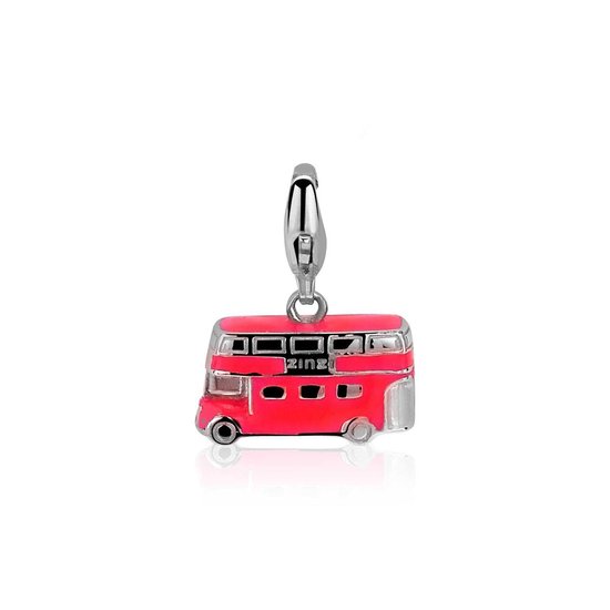 Zinzi breloque argent double decker rouge CHARMS323