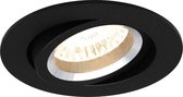 LED Spot Set - Pragmi Aerony Pro - GU10 Fitting - Inbouw Rond - Mat Zwart - Kantelbaar - Ø82mm - Philips - CorePro 840 36D - 4W - Natuurlijk Wit 4000K - Dimbaar - BES LED