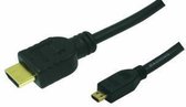 LOGILINK HDMI v1.4 > micro HDMI kabel, 1m, zwart