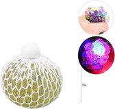 Squishy Stress Ball Mesh LED Glitter Goud