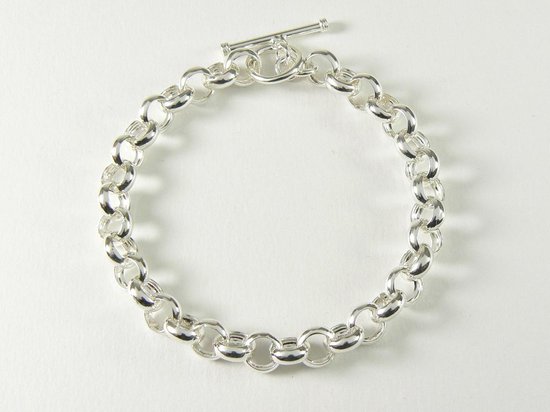 Zilveren armband met jasseron schakels - lengte 18 cm | bol.com