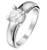 Schitterende Zilveren Ring met Swarovski ® Zirkonia Steen 17.25 mm. (maat 54) model 195