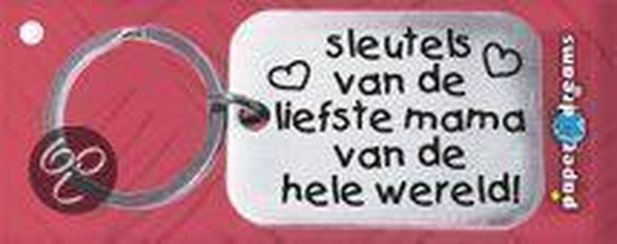 RVS Sleutelhanger - Sleutels van de liefste mama van de hele wereld! (moeder, moederdag)