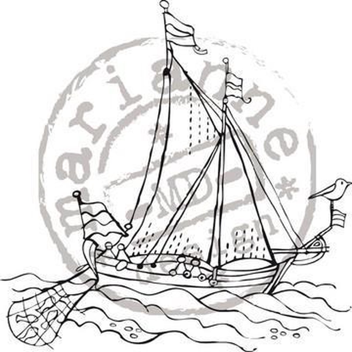 Marianne Design - Els Wezenbeek - Clearstamp - Zeilboot - EWS2202.