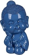 Boeddha spaarpot blauw 13 cm