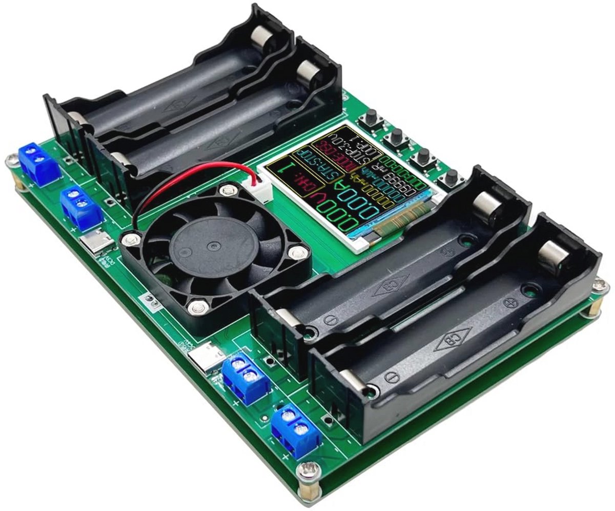Digitale batterijcapaciteit en interne weerstandstester voor 18650 lithiumbatterijen - 4 kanalen