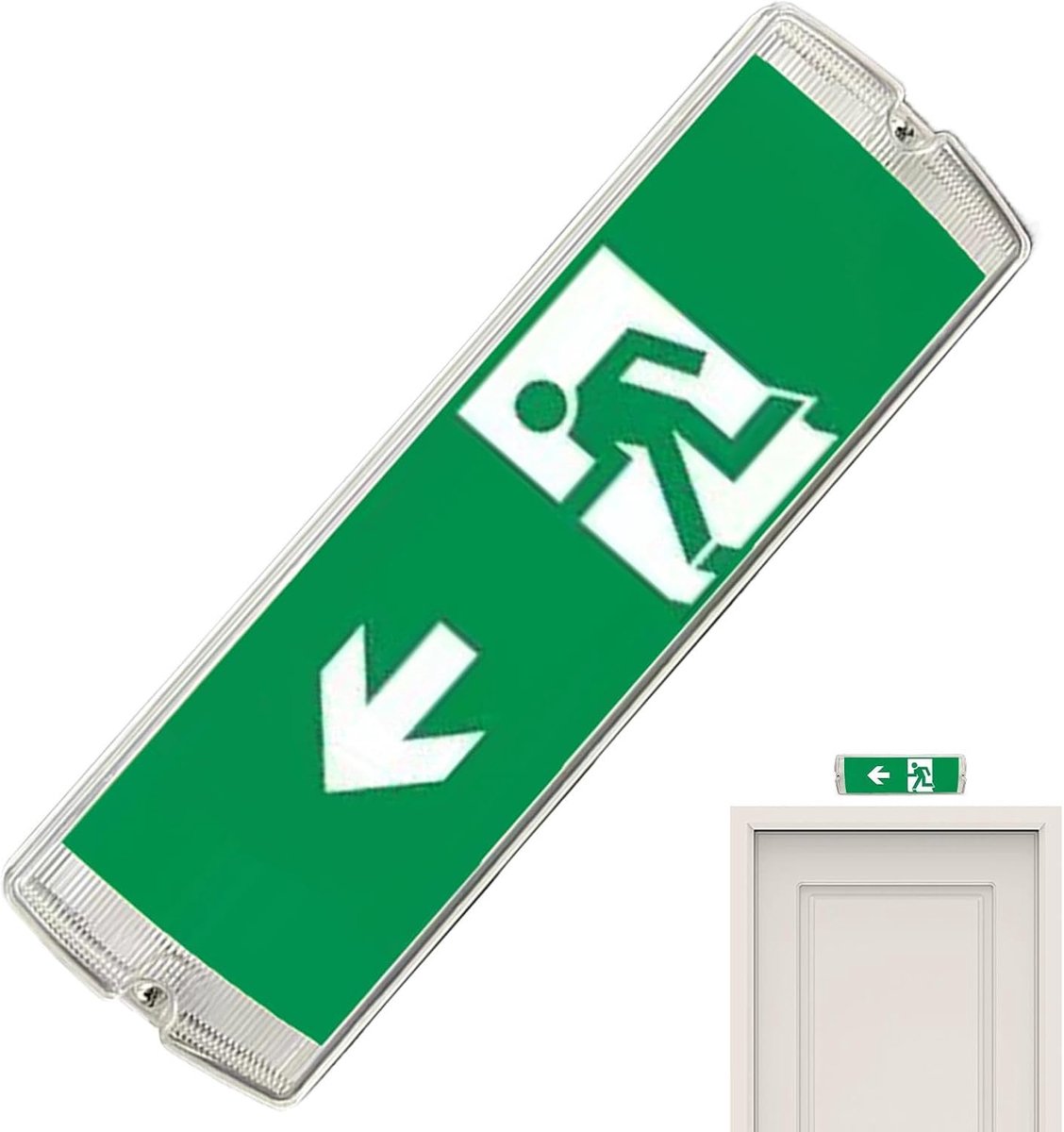 Branduitgang Sign Lights, Groene Geleide Uitgang Sign Emergencys Light, Uitgang Signs, Emergencys Exit Sign Light Oriëntatie Light Links Rechts Evacuatie Indicator voor Supermarkt Hotel Hospital
