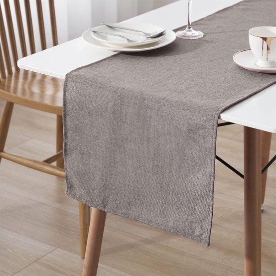 YUNSHANGHE Tafelloper, waterdicht, 40 x 140 cm, lente, modern, linnenlook, afwasbaar, tafelband, perfect voor eetkamer, party, feestdag, decoratie (rood