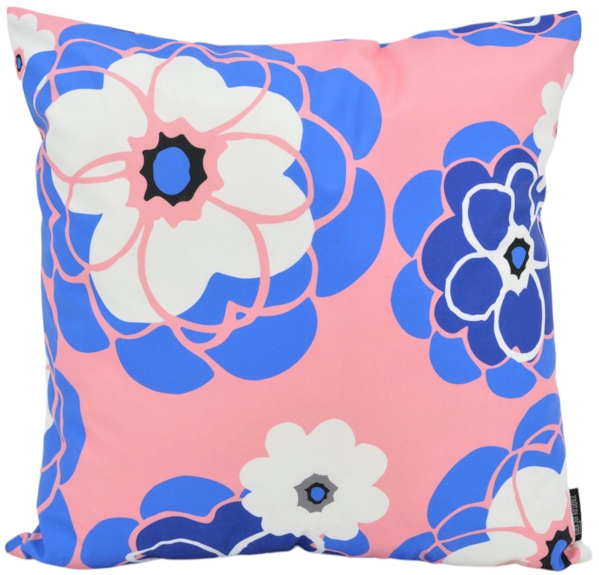 Gek op Kussens! Sierkussen Pink Blue Flower | 45 x 45 cm | Katoen/Polyester roze