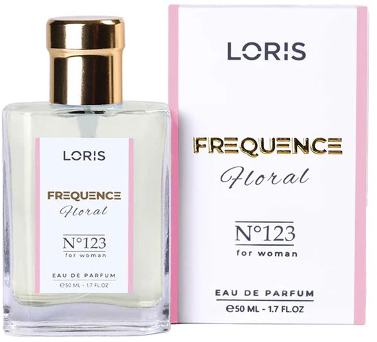 Loris Parfum Plus Frequence - 123- K123 Dames parfum - Hoofdnoten: Groene Appel / Limoen Top noten: Groene Appel / Cedarhout / Limoen Midden noten: Bamboo / Jasmijn / Rozen Basis noten: Cedarhout / Amber / Muskus