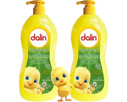 Dalin Hydraterende & Beschermende Haar en Lichaamshampoo 2 x 700 ml – Hypoallergeen, Zonder Parabenen, SLS/SLES, Alcohol of Kleurstoffen