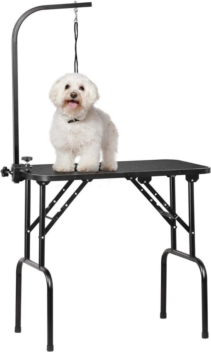 DD® Trimtafels voor Honden - Trimtafel - Trimtafel Met Aanlijnoptie Kat - In Hoogte Verstelbare - Antislip - 81x46x76cm - Zwart