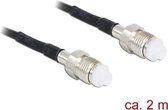 DeLOCK 89602 coax-kabel 2 m 1 x FME RG-174 Zwart