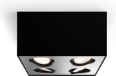 Philips Box WarmGlow Opbouwspot - 4 Lichtpunten - zwart - 4 x 500lm