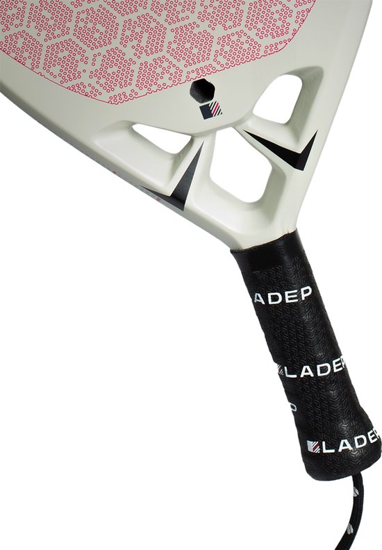 LADEP PRO IVORY WHITE – Padel racket – Diamantvorm – 100% carbon frame ...