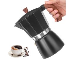 Moka Pot 300 ml | Italiaanse Koffiepot voor 6 Kopjes | Geschikt voor Gas, Elektrische en Camping Kachels