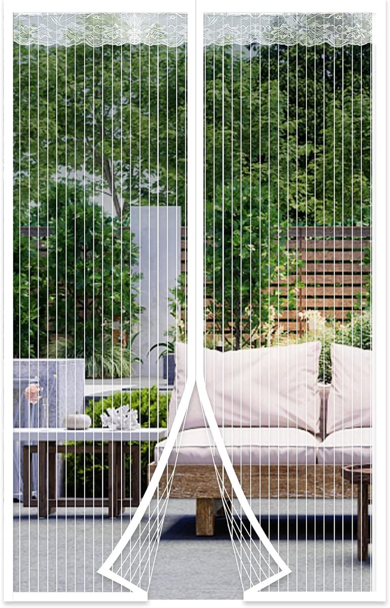 Wit magnetisch muggennet, 120x220cm