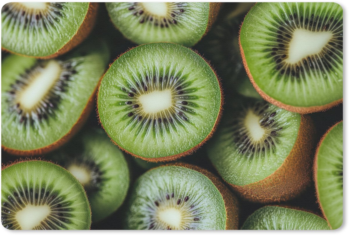 Muismat 27x18 cm - Mousepad Kiwi - Fruit - Groen - Muismatten