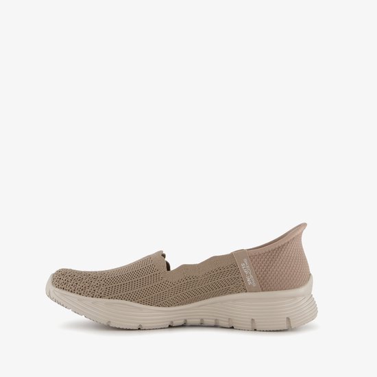 Skechers Slip-ins : Mocassins femme Seager beiges - Pointure 38 - Confort Extra - Mousse à mémoire de forme
