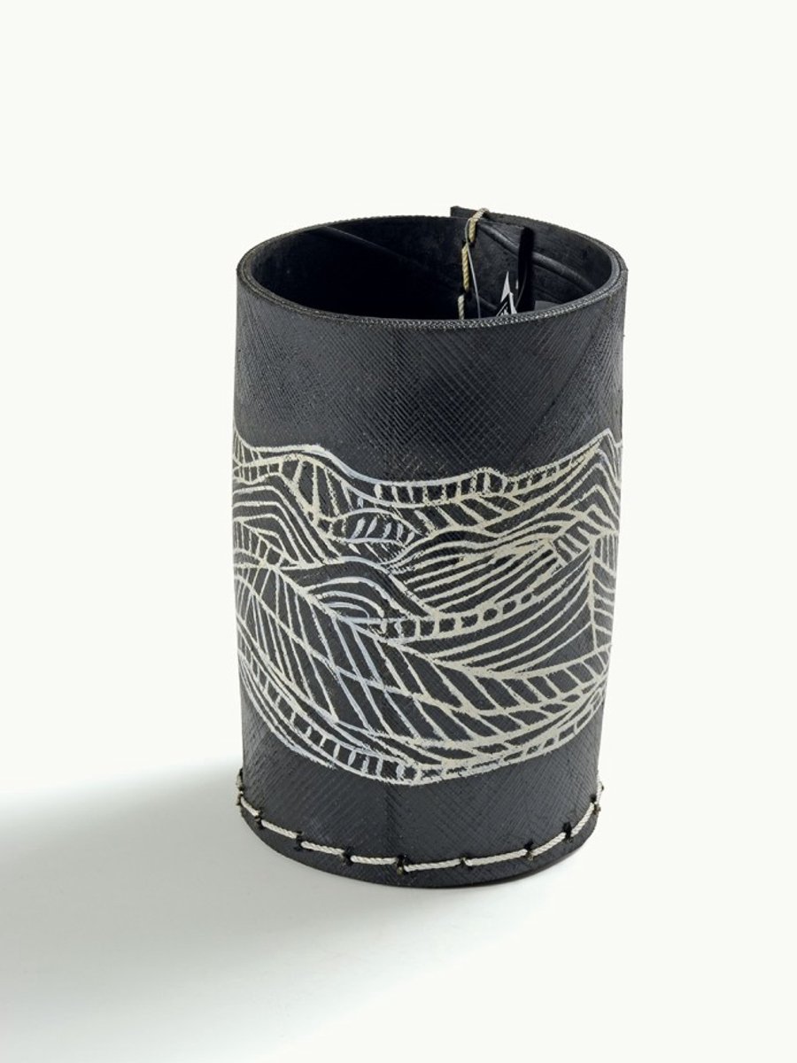 Tade Pot a Couvert avec Dessins 'Montagne' - Bestekpot