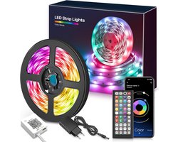 ALLGoods. LED Strip 15 Meter - LED Strip met Afstandsbediening – Lichtstrip - LED Light Strip - Smart LED Strip - Lichtstrip met Afstandsbediening – met Kleurverandering – met Appbediening – Muzieksynchronisatie - Energy Class A