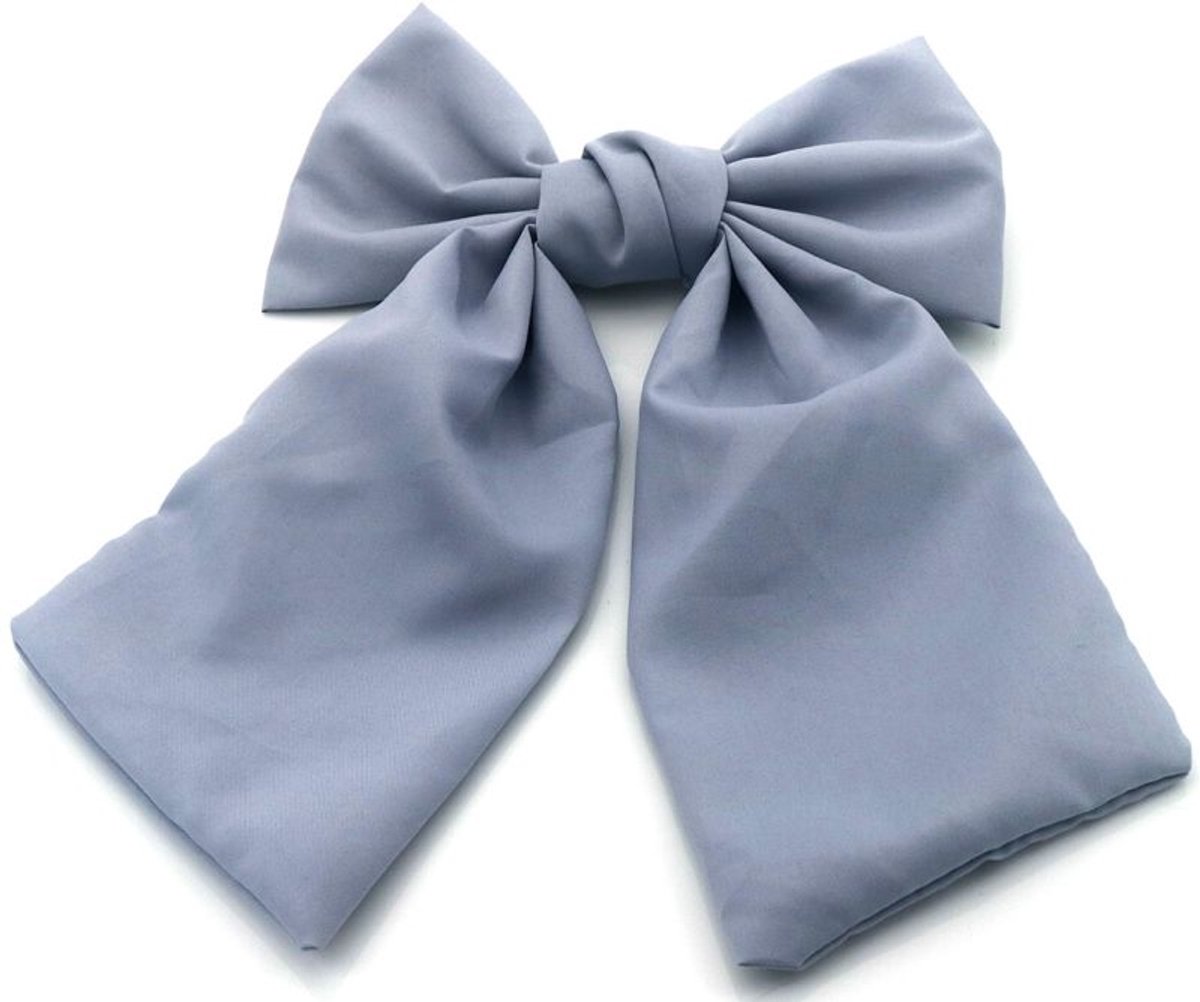 Haarclip - Grijze Strik - Rabbon - Haaraccessoire