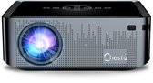 Chesto Beamer Full HD PRO Android 9.0 (8K-Ondersteuning) - 12.000 lumen - Autofocus - Inclusief draagtas - Streamen vanaf je telefoon met wifi - Inclusief 100'' Projectiescherm
