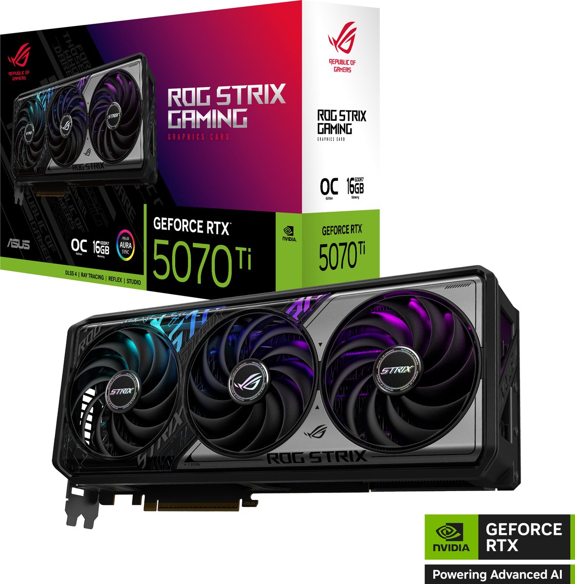 ASUS ROG -STRIX-RTX5070TI-O16G-GAMING NVIDIA GeForce RTX 5070 Ti 16 GB GDDR7