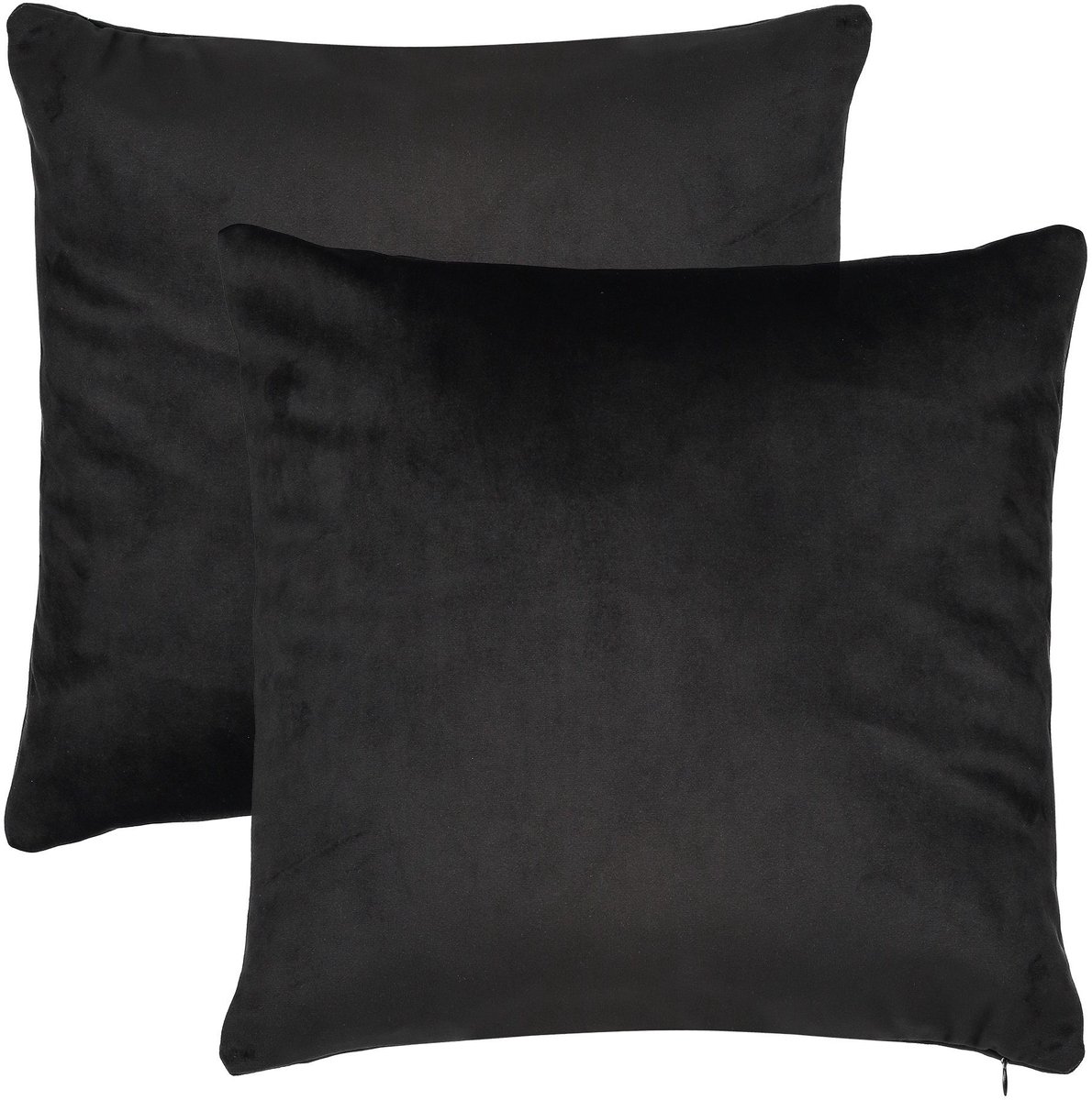 Barbons kussenhoes 50x50 - set van 2 kussenhoesjes - kussensloop - zwart
